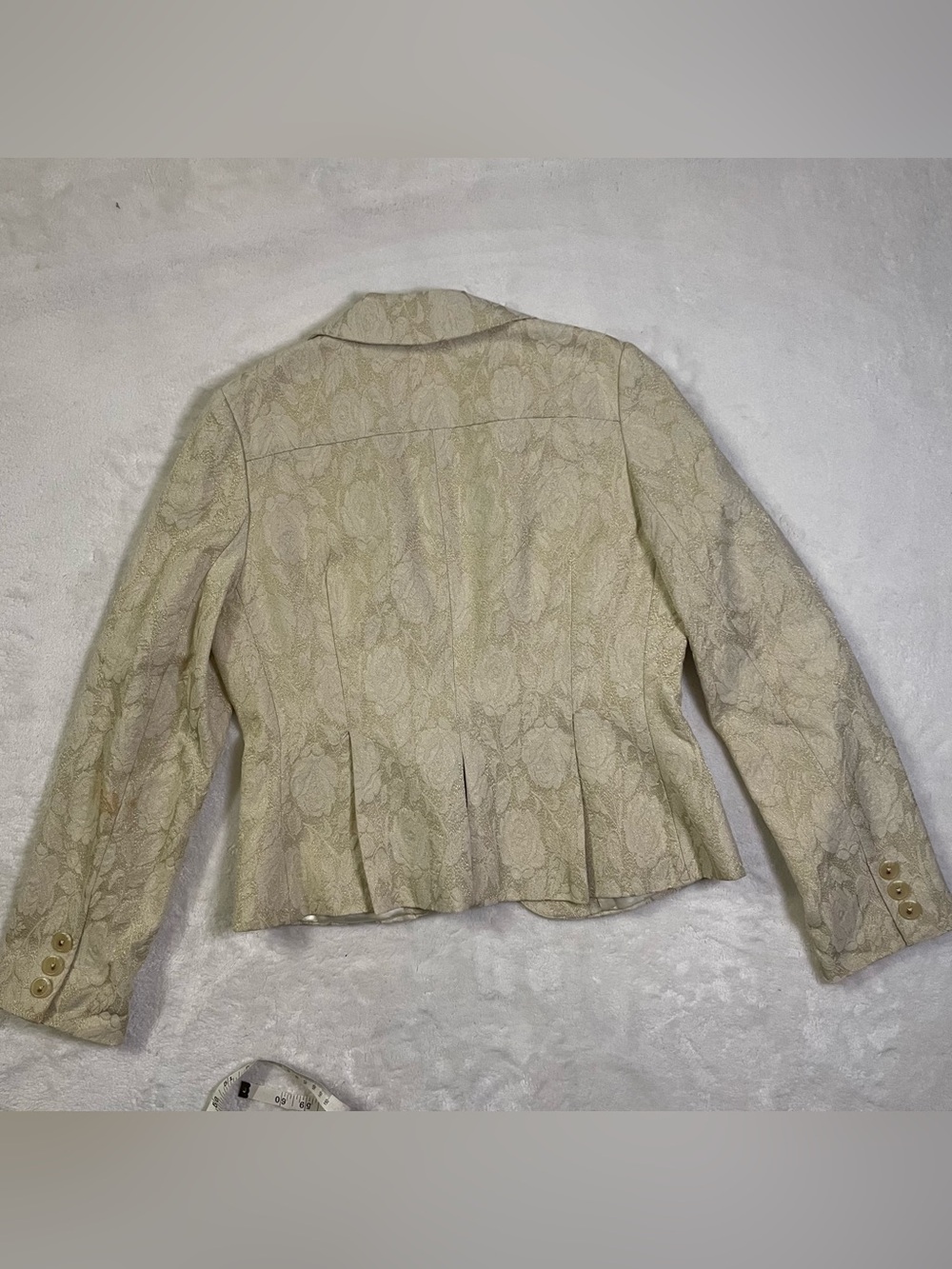 Banana Republic Gold Wool Blend Blazer *damaged* size 12 - Picture 15 of 16